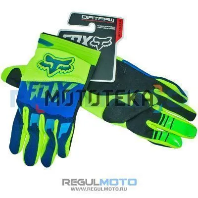Перчатки FOX (Фокс) 1 Зеленый/синий M