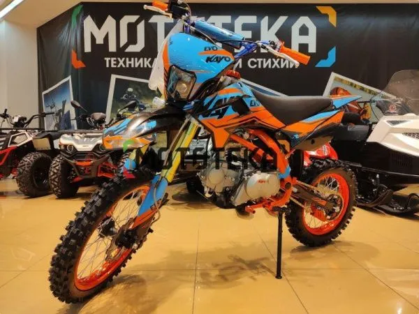 Питбайк KAYO (Кайо) EVOLUTION K125EM 17/14 KRZ (механ. сцепл., эл. стартер 2024 г.) | Мототека
