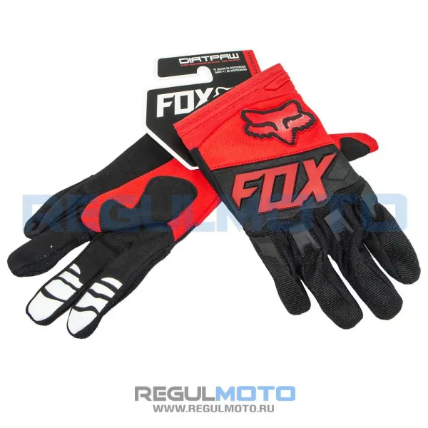 Перчатки FOX (Фокс) 4 Черный/красный L | Мототека